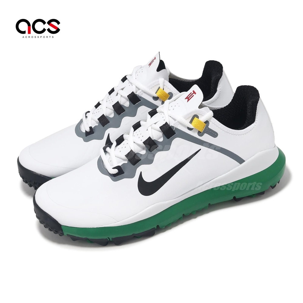 Nike 高爾夫球鞋 TW 13 男鞋 寬楦 白 黑 防潑水 老虎伍茲 皮革 運動鞋 DR5753-100