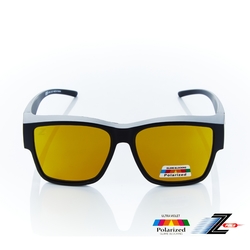 Z-POLS 加大方框套鏡 頂級消光黑搭釣魚戶外專用茶Polarized偏光抗UV400包覆式太陽眼鏡(有無近視皆可用)