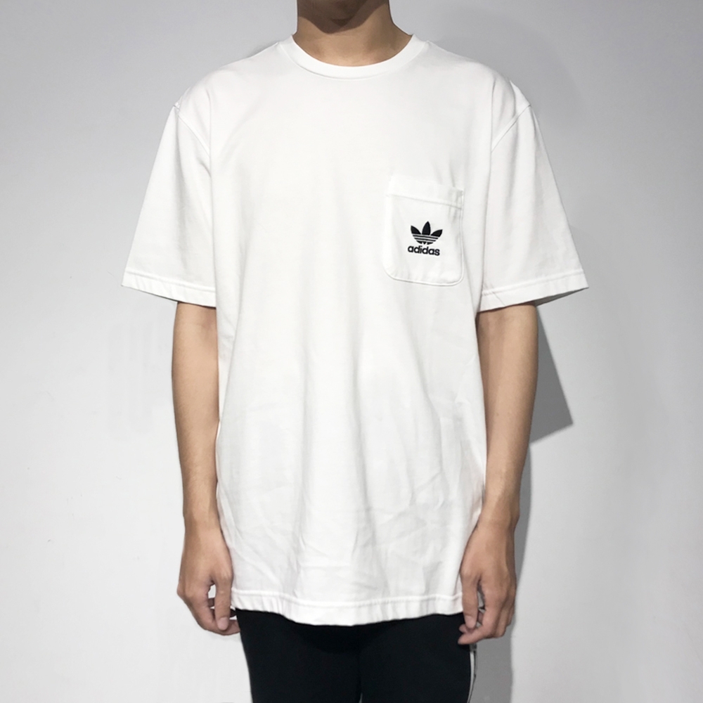 ADIDAS SSL TEE POCKET 男 短袖上衣 白-DX4208