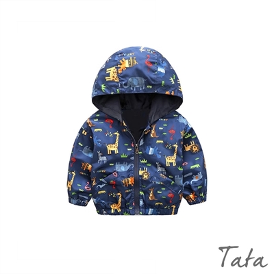 TATA KIDS 童裝 連帽動物印花防風長袖外套