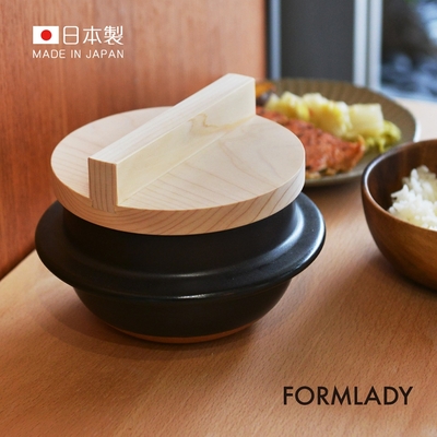 日本FORMLADY 日製萬古燒一合炊木蓋羽釜炊飯鍋