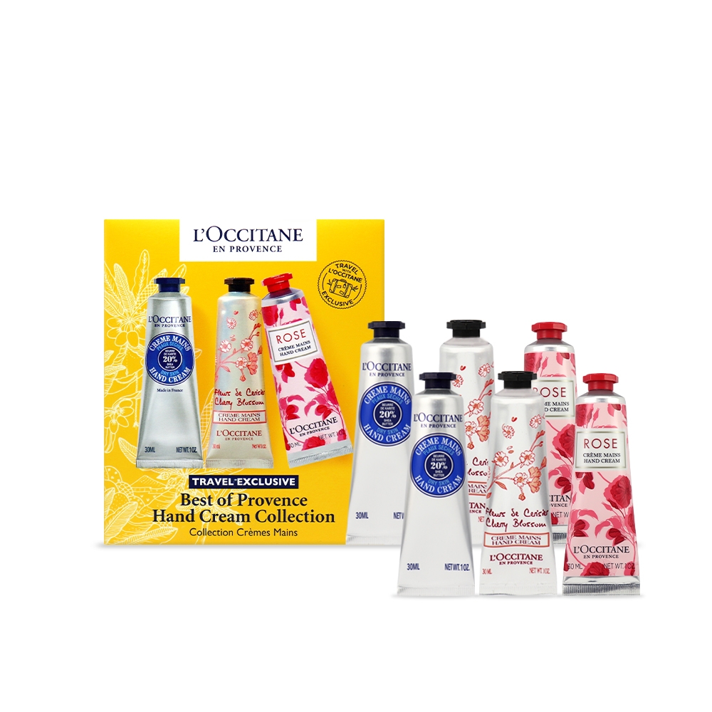 L'occitane 歐舒丹 普羅旺斯精選護手霜旅行組 30mlx6 (乳油木+櫻花+玫瑰)