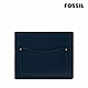 FOSSIL Anderson 波浪造型真皮零錢袋短夾-海軍藍 ML4579406 (禮盒組附鐵盒) product thumbnail 1