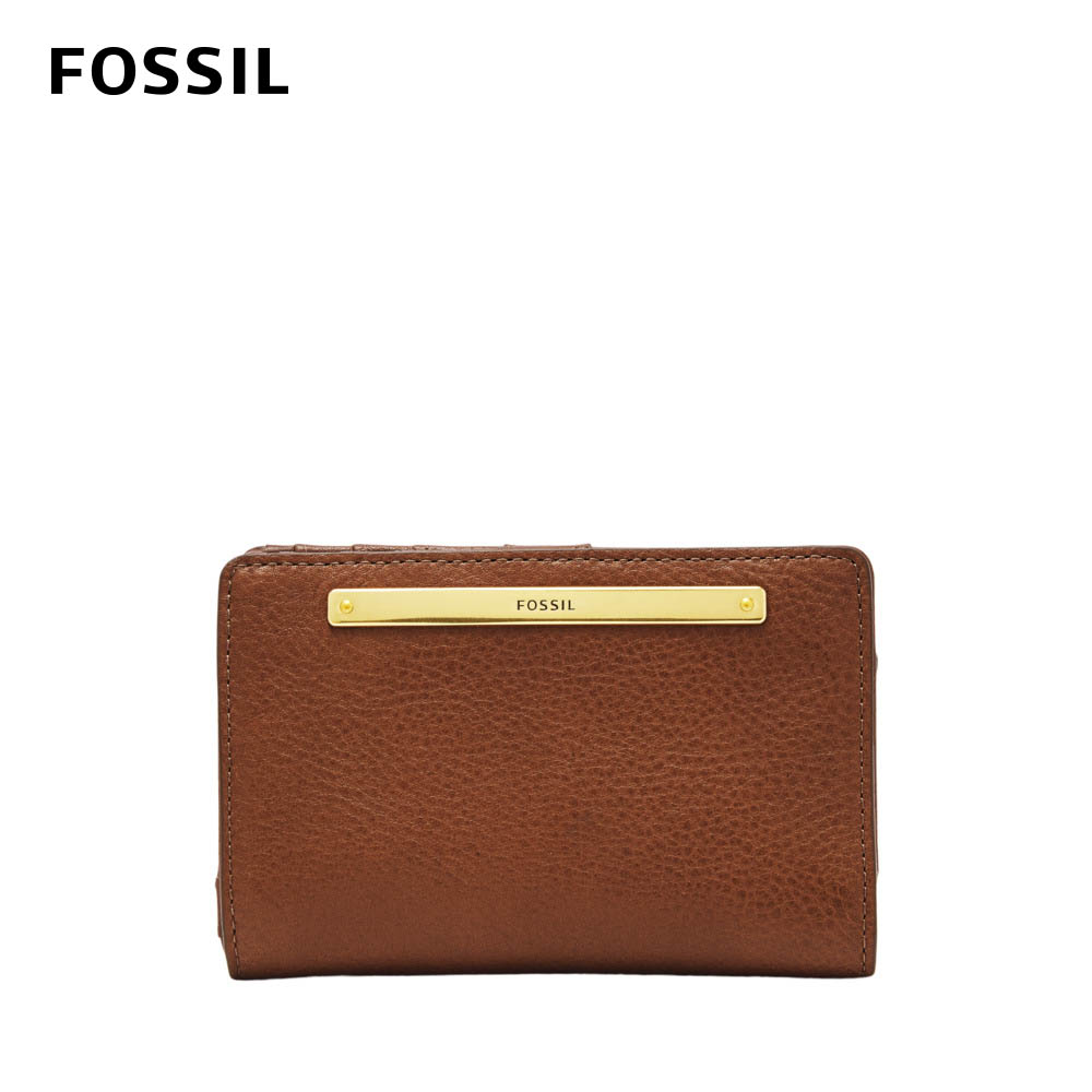 FOSSIL Liza 輕巧型真皮短夾-棕色 SL7986200