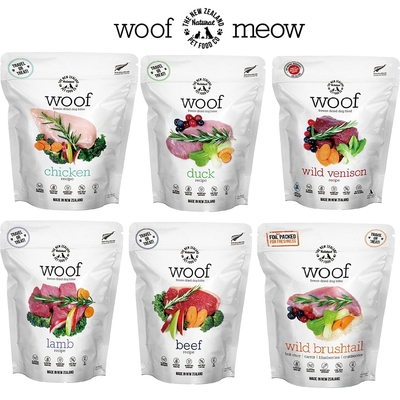 【2入組】【NZ Natural鮮開凍】 woof狗狗冷凍乾燥生食餐50g*2 全天然無穀 凍乾糧 犬糧