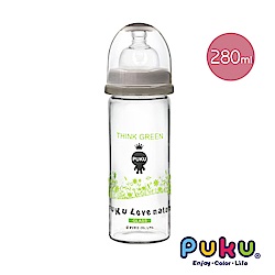 【PUKU】自然晶透寬口玻璃奶瓶280ml