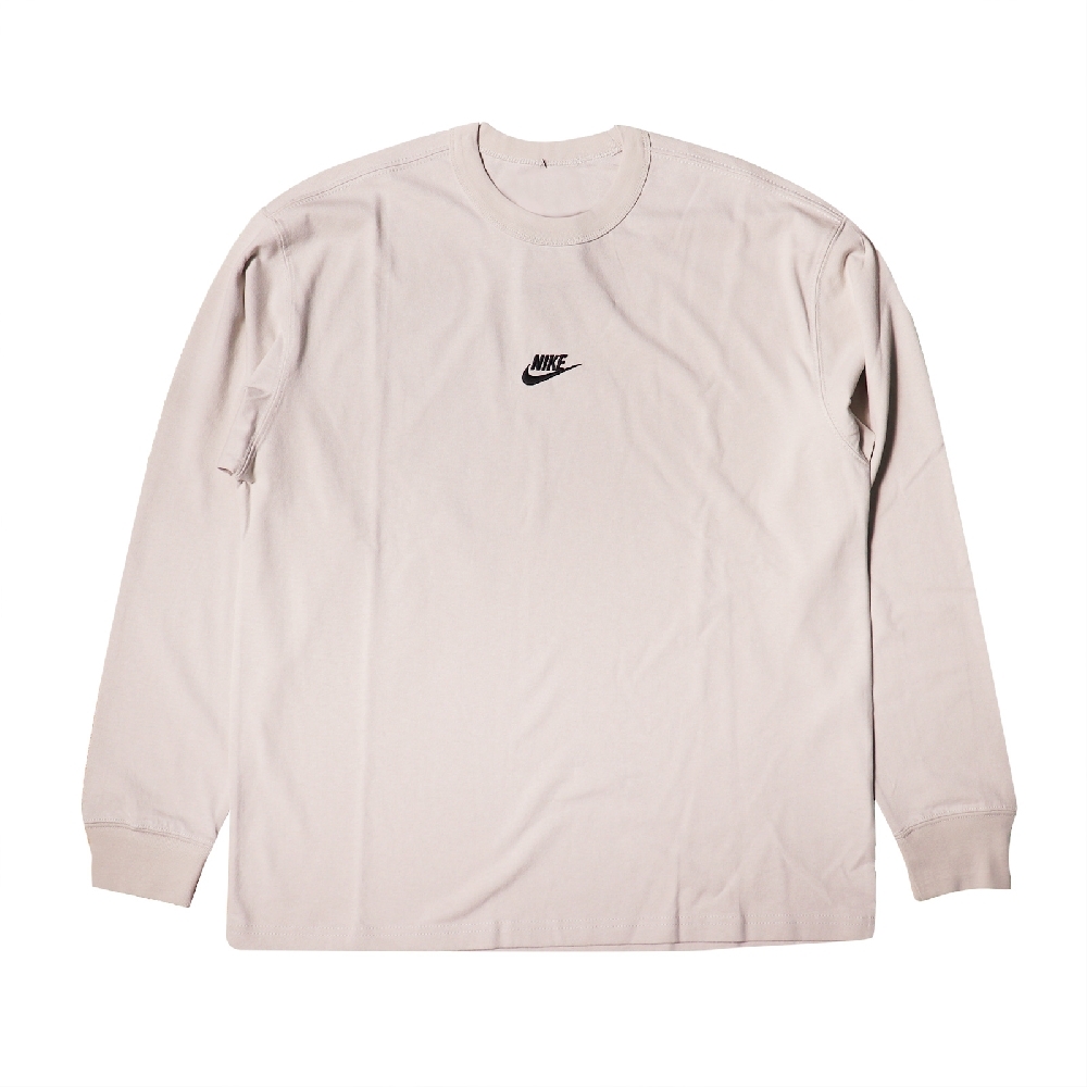 Nike T恤 Essentials Shirts 男款 大學T NSW 運動休閒 寬鬆 落肩 垂墜 米黑 DO7391-072