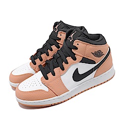 Nike 休閒鞋 Air Jordan 1 Mid GS Pink Quartz 女鞋 