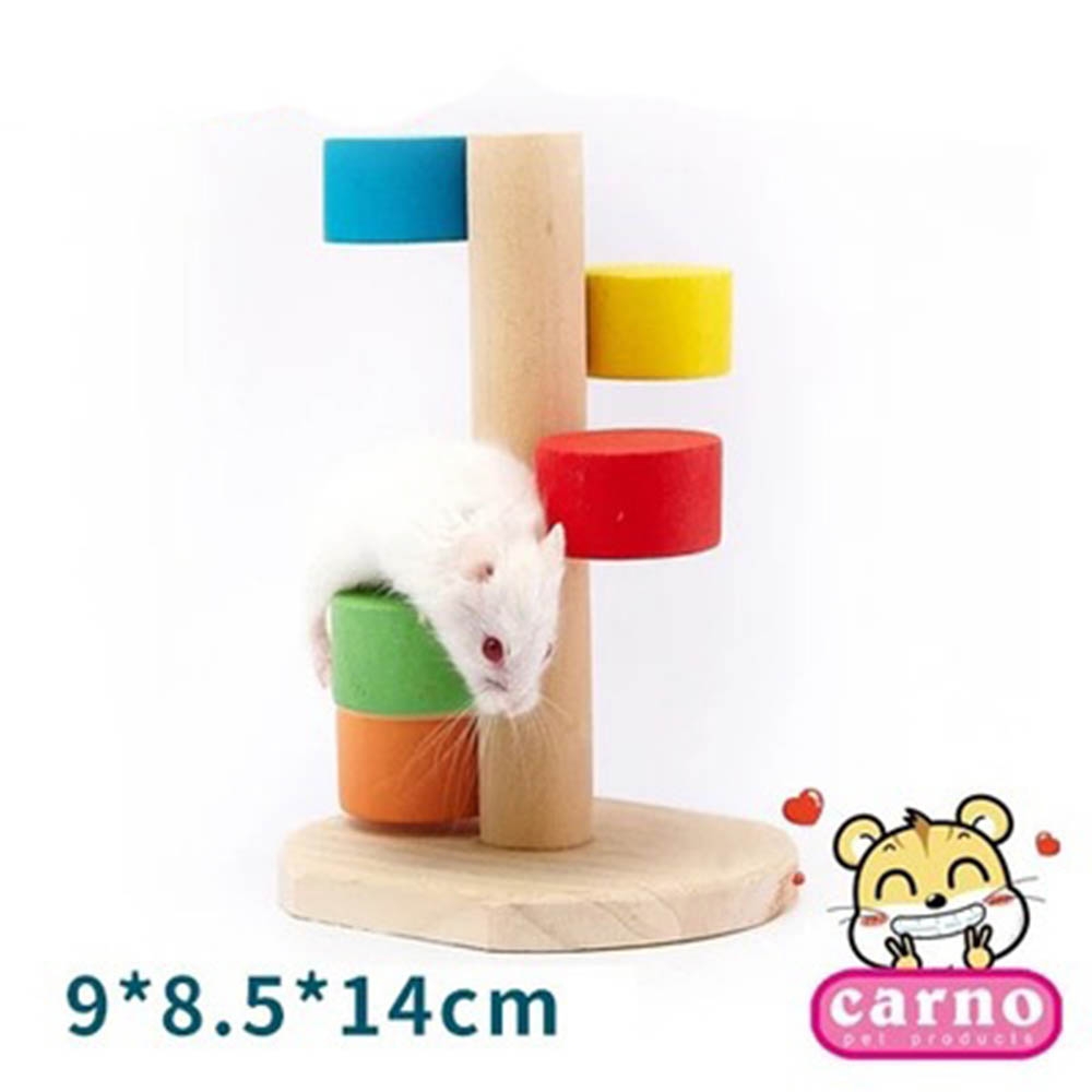 【CARNO卡諾】倉鼠舒適原木玩具-彩虹雲梯