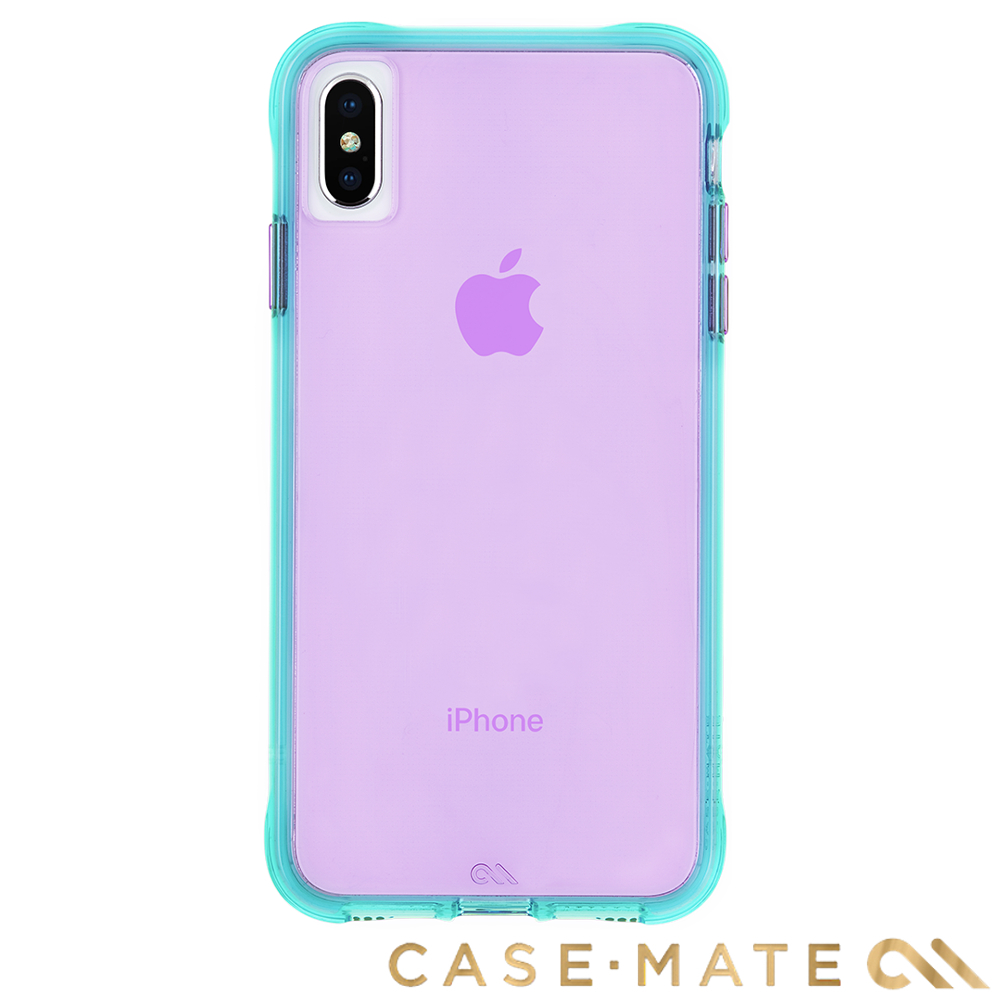 美國 Case-Mate iPhone XS Max Tough Neon 霓虹-藍綠/紫