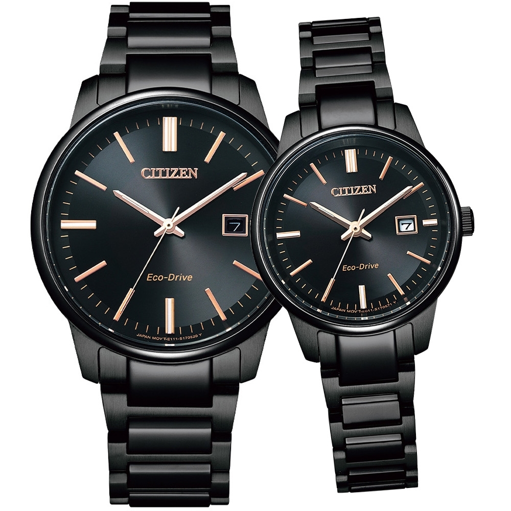 CITIZEN 專屬於你 光動能對錶(BM7527-89E+EW2597-86E)