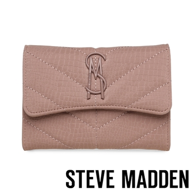 STEVE MADDEN-BASHA-C 斜紋皮夾式信封包-藕粉色