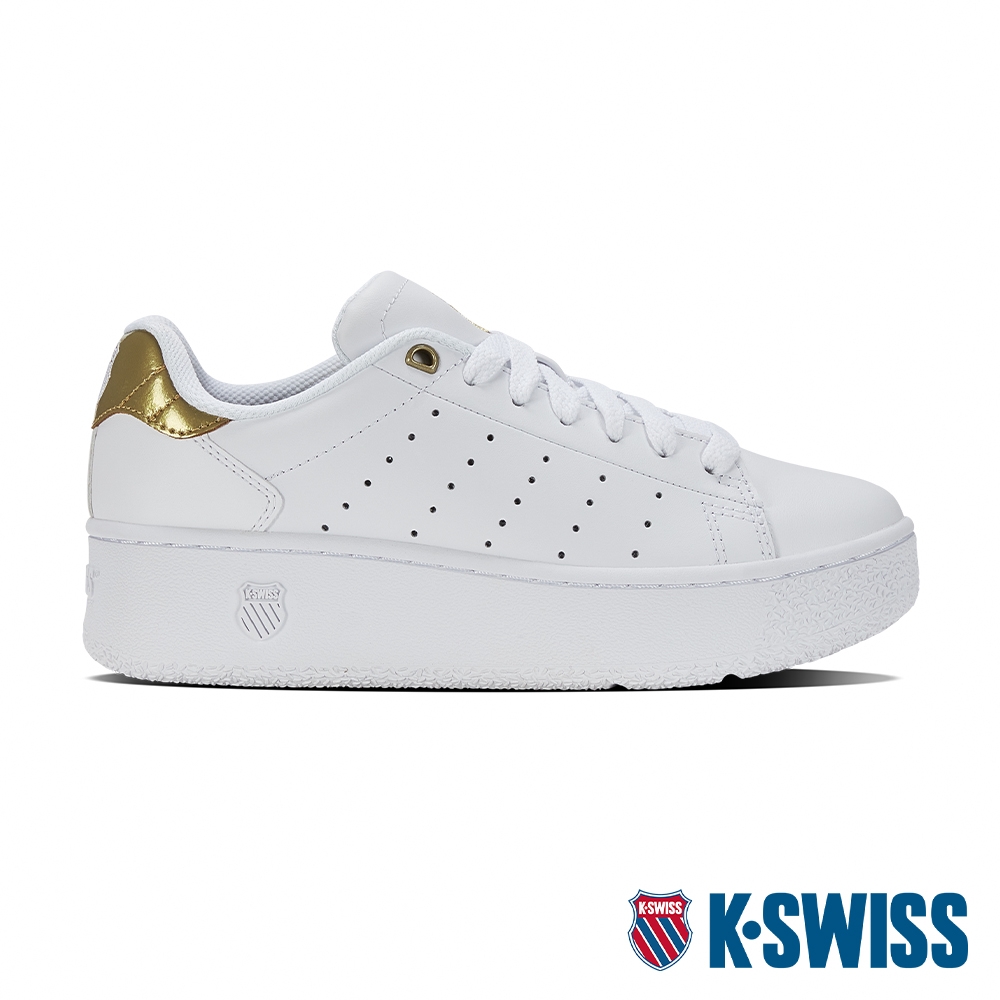 K-SWISS Classic PF Platform時尚運動鞋-女-白/金