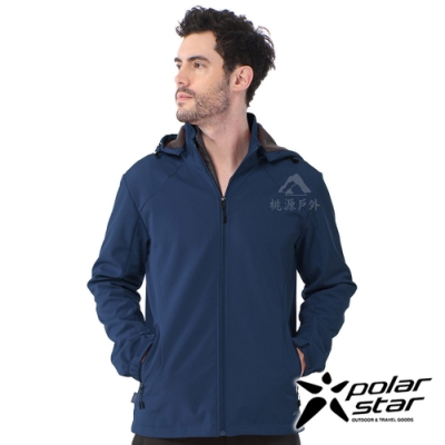 【PolarStar】男 Soft Shell保暖外套『深藍』P20211