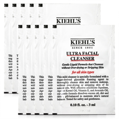 【即期品】KIEHLS契爾氏 冰河保濕潔面乳3ml*10(效期至2025/01)