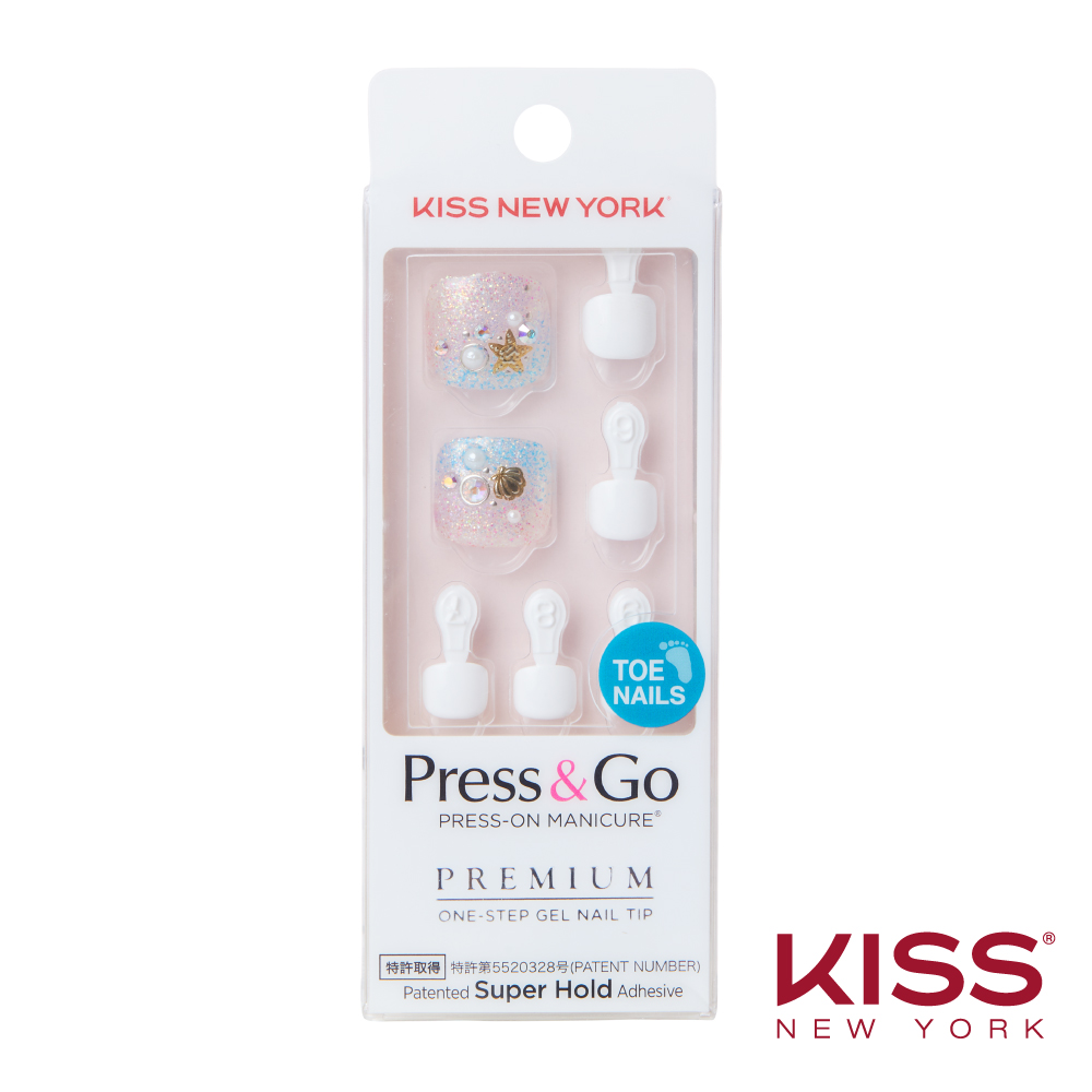 KISS New York-Press&Go足部指甲貼片-波浪啊波浪啊(BHJT08J)