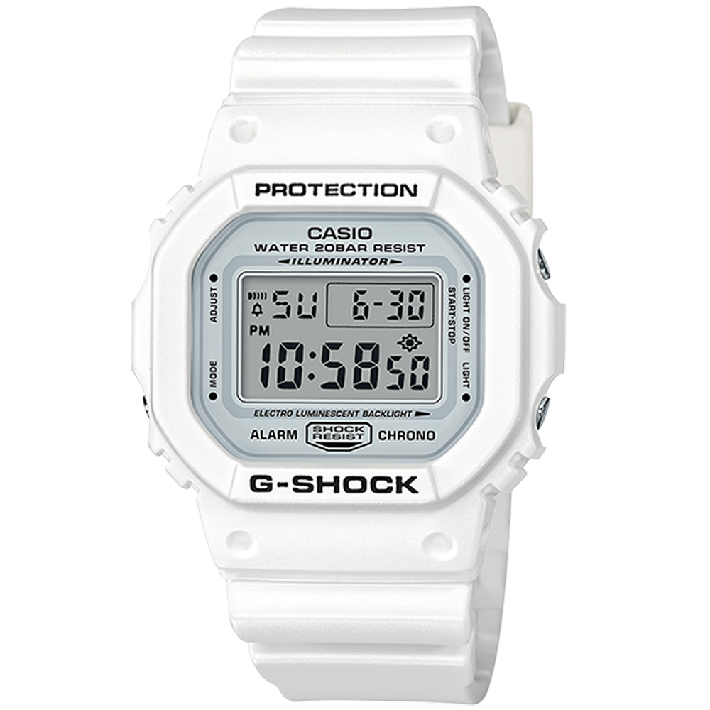 G-SHOCK 白色主題運動腕錶(DW-5600MW-7)白/42.8mm | G-SHOCK | Yahoo