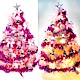 摩達客 90cm豪華版粉紅色聖誕樹(銀紫色系配件)+50燈LED燈插電式燈串一串暖白光 product thumbnail 1