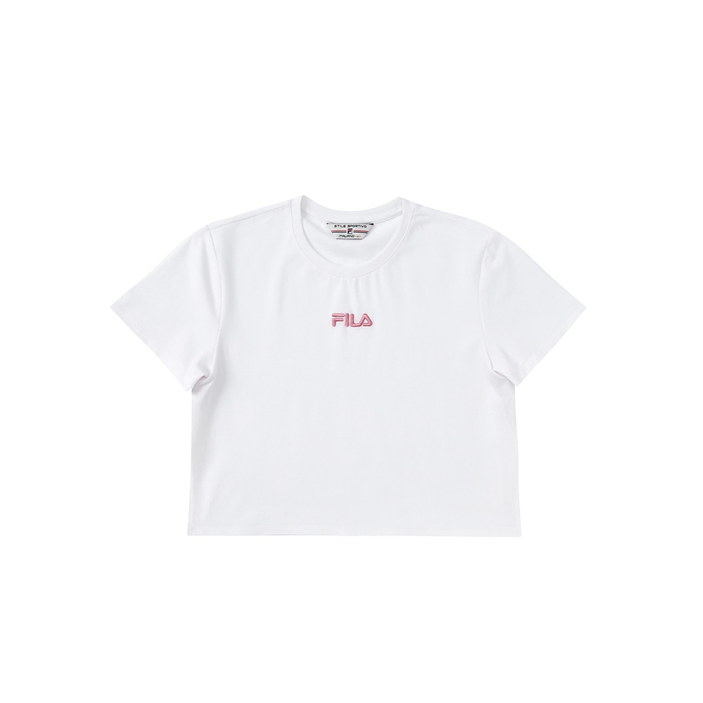 FILA #舞臨盛會 PLAY IT YOUR WAY 女短袖圓領T恤-白色 5TEX-1431-WT