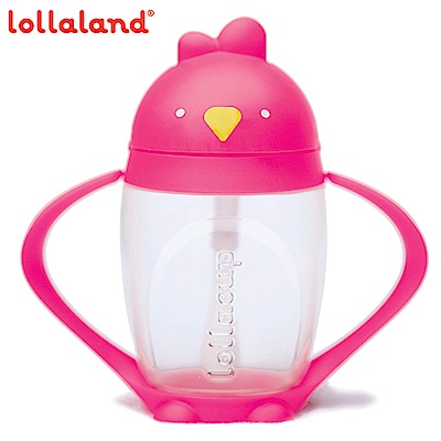 美國Lollaland可愛造型小雞杯 吸管學習杯/水壺296ml (嬌麻雞/粉紅色)