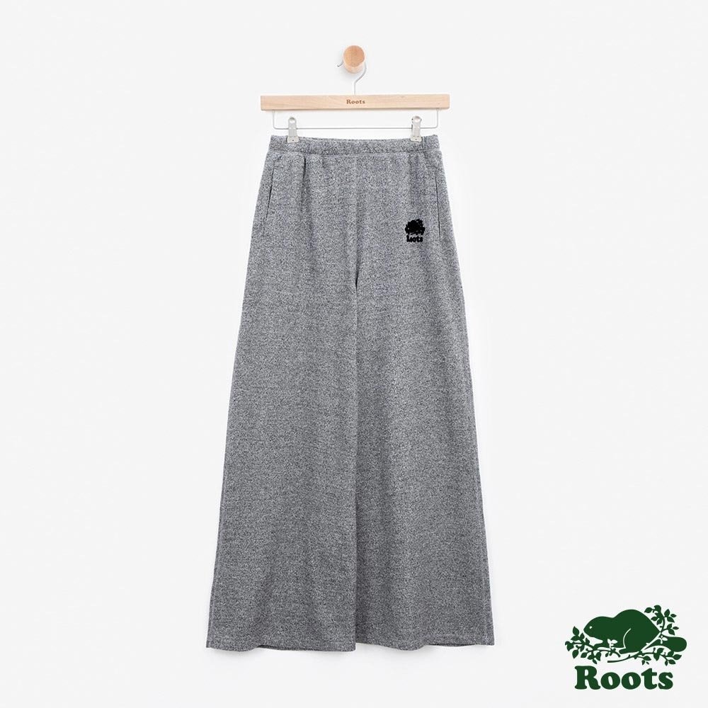 女裝Roots - S&P系列毛圈布寬版棉褲-灰色