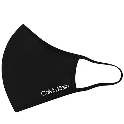 Calvin Klein 黑色素面透氣彈力高密合口罩(L-XL)