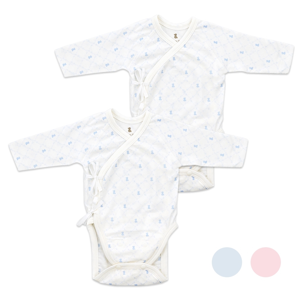 奇哥 早產兒/新生兒兩段調節式內衣兔裝二入(2色選擇)