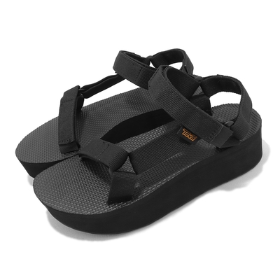 Teva 厚底涼鞋 W Flatform Universal 黑 全黑 女鞋 基本款 織帶 1008844BLK