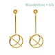 Wanderlust+Co 澳洲時尚品牌 INFUSION星軌造型垂墜式耳環 金色 product thumbnail 1