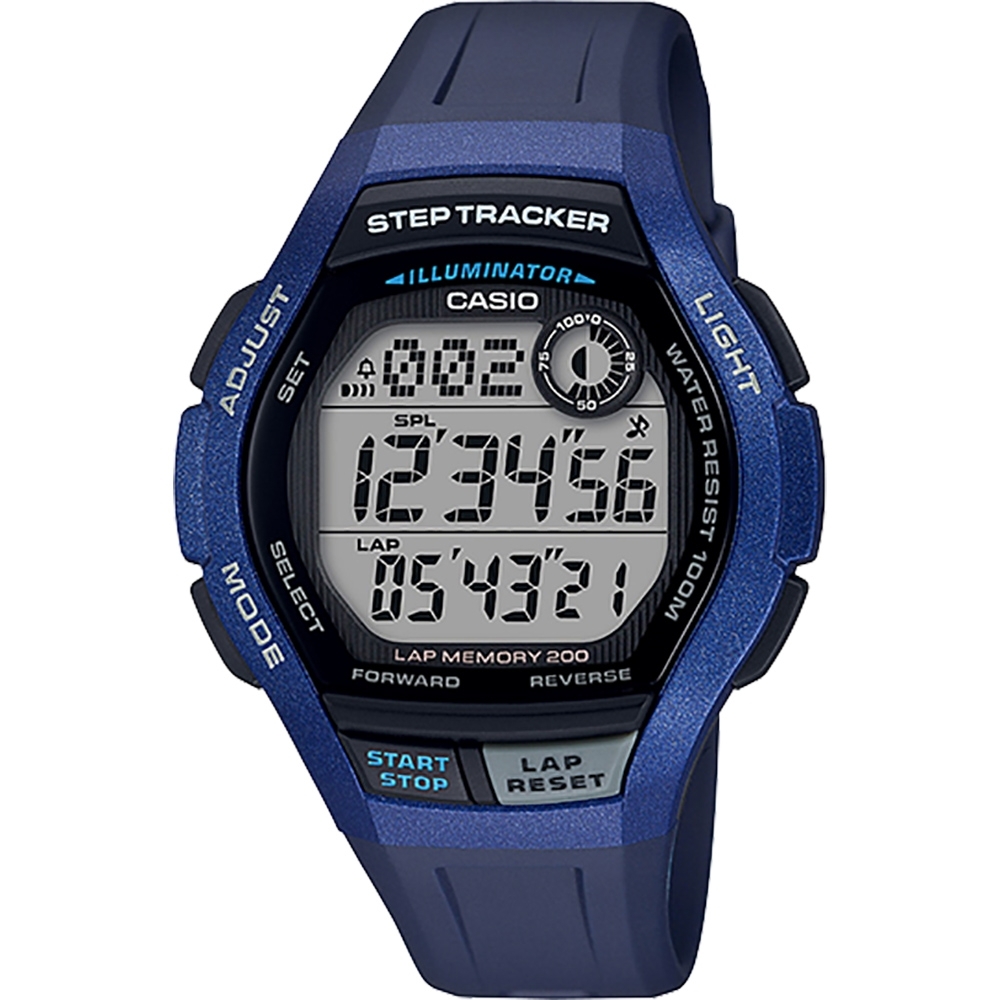 CASIO 卡西歐 計步功能手錶-藍(WS-2000H-2A)