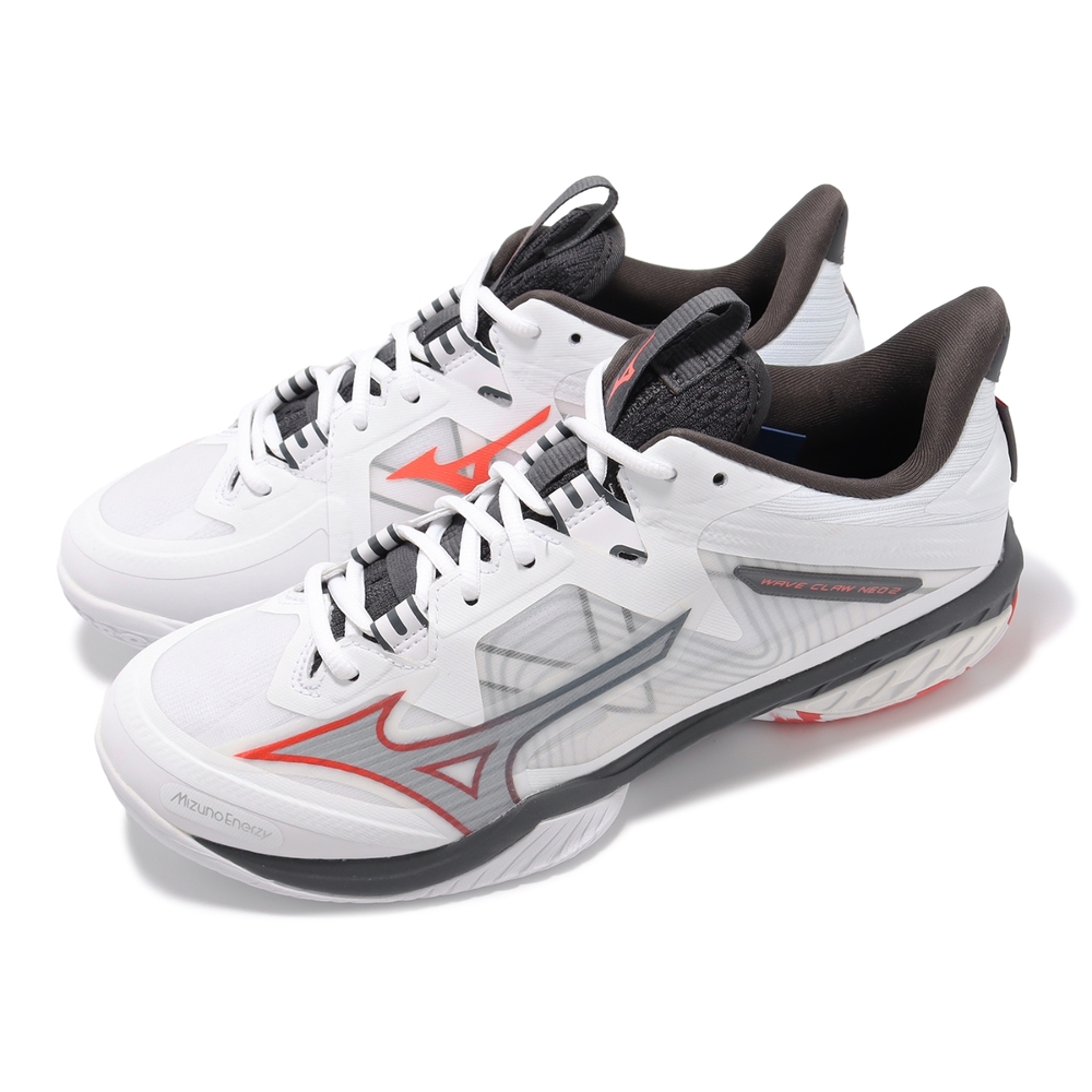 Mizuno 羽球鞋 Wave Claw Neo 2 Wide 男鞋 寬楦 白 黑 回彈 室內運動 運動鞋 美津濃 71GA2270-03