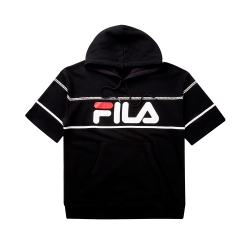 FILA #LINEA ITALIA 短袖連帽T袖-黑 1TET-5411-BK