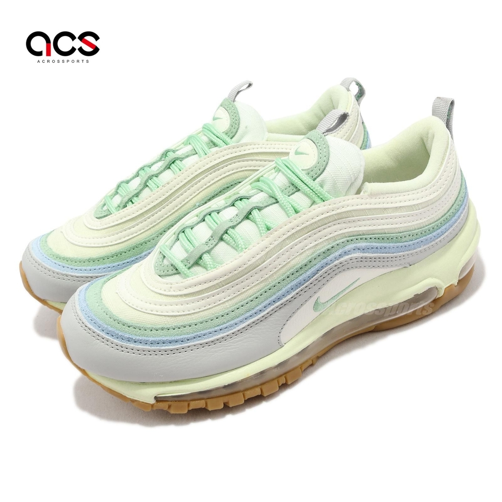 Nike 休閒鞋 Wmns Air Max 97 女鞋 米黃 灰 藍綠 子彈鞋 氣墊 復古 經典 DX5766-131