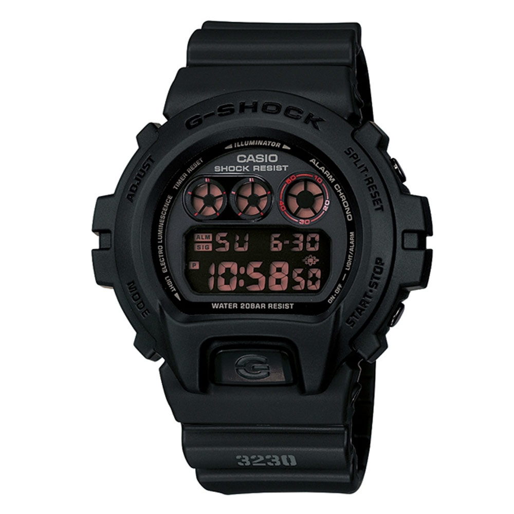 G-SHOCK 赤血方剛之傳說運動數位錶(DW-6900MS-1)-圓款51.2mm