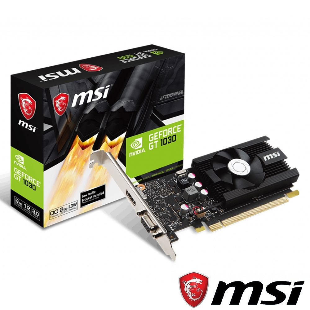 MSI微星 GeForce GT 1030 2G LP OCV2 顯示卡