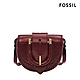 FOSSIL Harwell 真皮迷你翻蓋馬鞍包-紅木色 ZB1952631 product thumbnail 1