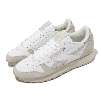 Reebok 休閒鞋 Classic Leather 男鞋 女鞋 米白 白 麂皮 皮革 復古 經典 100032772