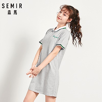 SEMIR森馬-運動風織帶造型網球甜心洋裝-女