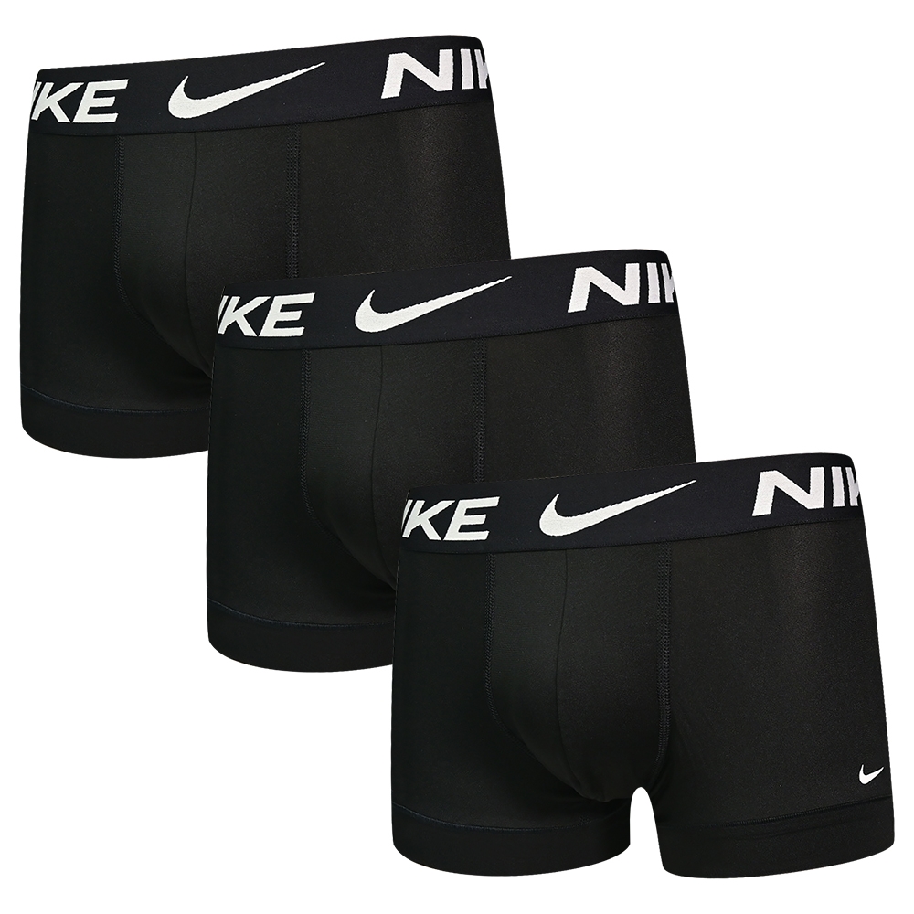 Nike Dri-FIT Essential Micro 速乾貼身平口褲/四角褲 NIKE內褲-黑色 三入組
