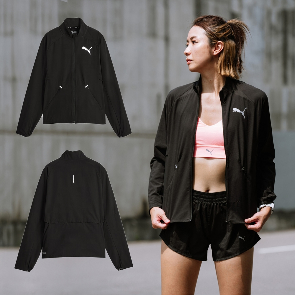 Puma 外套 Ultraweave Running Jacket 女款 黑 排汗 拉鍊口袋 運動 跑步 52406501