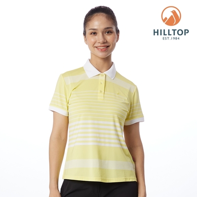 HILLTOP山頂鳥 條紋ZISOFIT POLO衫 女款 黃｜PS14XFJ2ECIW