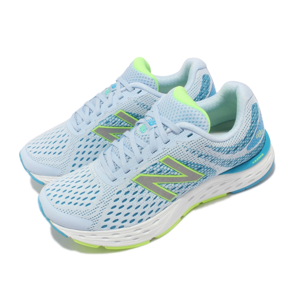 New Balance 慢跑鞋 680 V6 Wide 寬楦 女鞋 紐巴倫 路跑 緩震 耐磨膠底 藍 白 W680RG6-D