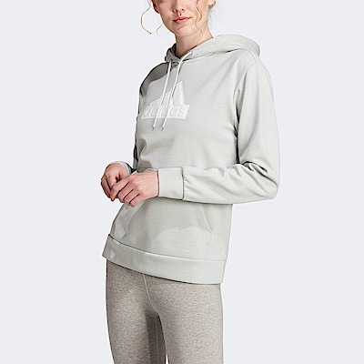 Adidas W FI BOS Hoodie [IM4877] 女 連帽 長袖 上衣 運動 訓練 休閒 舒適 銀灰
