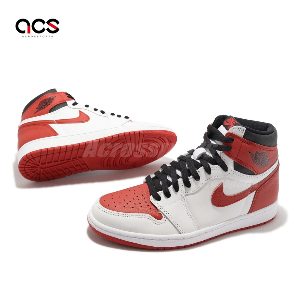 Nike 休閒鞋Air Jordan 1 Retro High OG 白紅黑男鞋Heritage AJ1