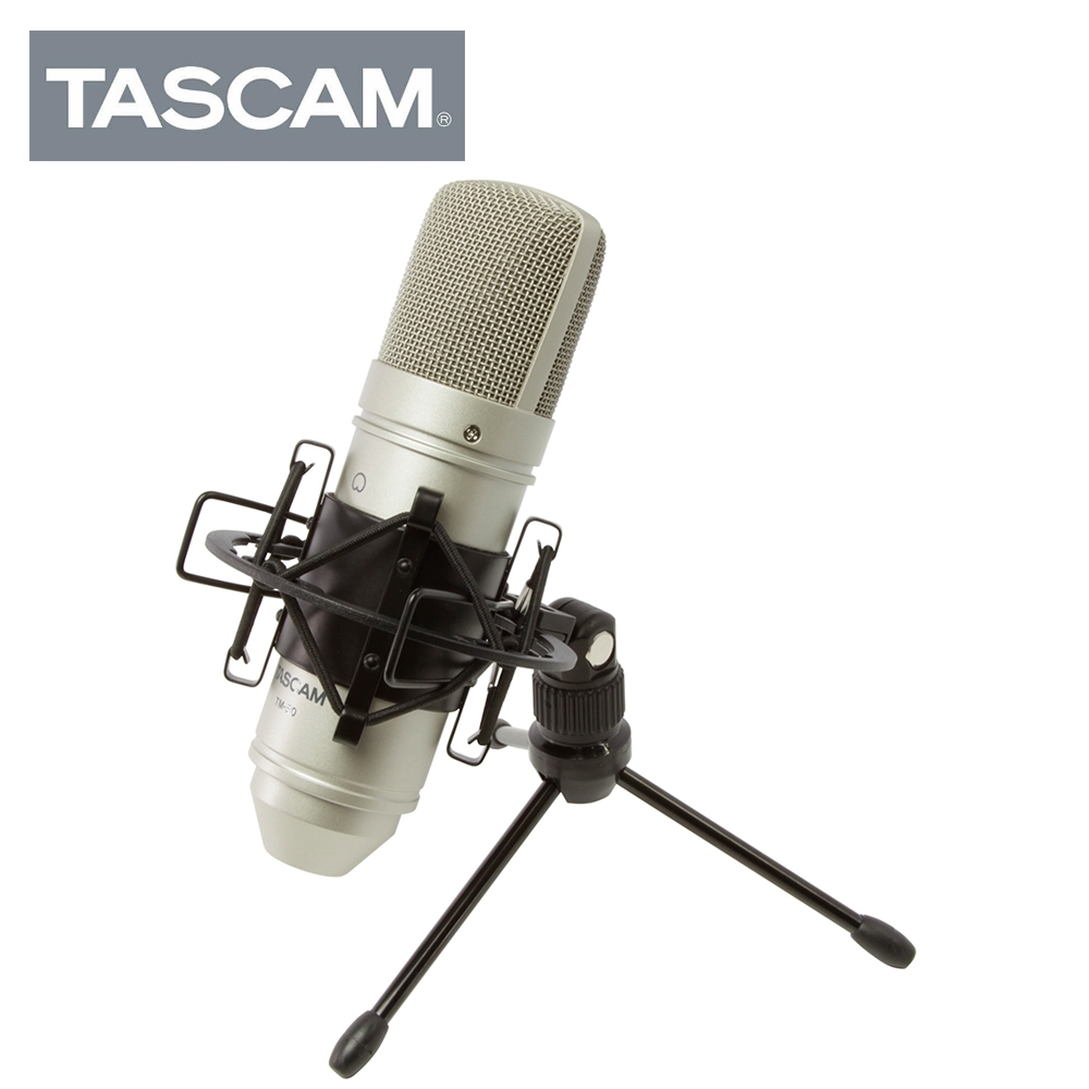 TASCAM TM-80 Silver 電容麥克風套裝組 銀色版