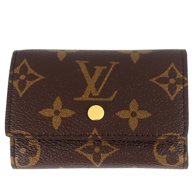 LV M68704 Monogram LV老花三折押扣名片型短夾