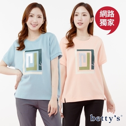 betty’s網路款　矩形漩渦印花短袖T-shirt(共三色