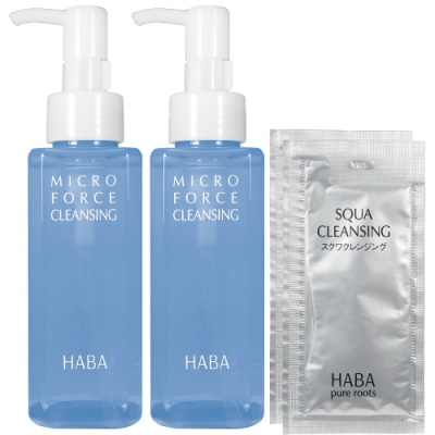 HABA 無添加主義 角鯊水潤卸妝精華露120ml*2+贈角鯊豐潤卸妝精華油7ml*2