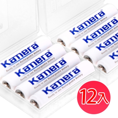 amera 低自放充電電池 4號12入 鎳氫電池 1000mAh AAA