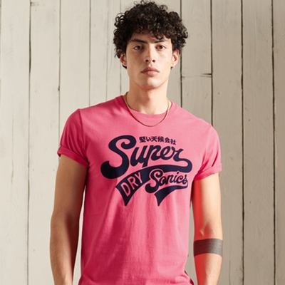 SUPERDRY 男裝 短袖T恤 COLLEGIATE GRAPHIC 粉紅